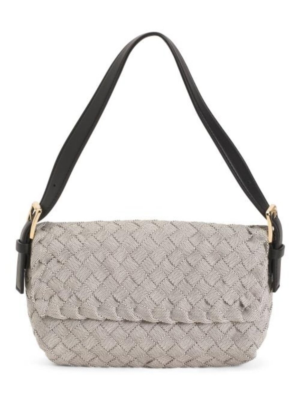 FALOR Made In Italy Leather Woven Satchel With Top Carry Handle